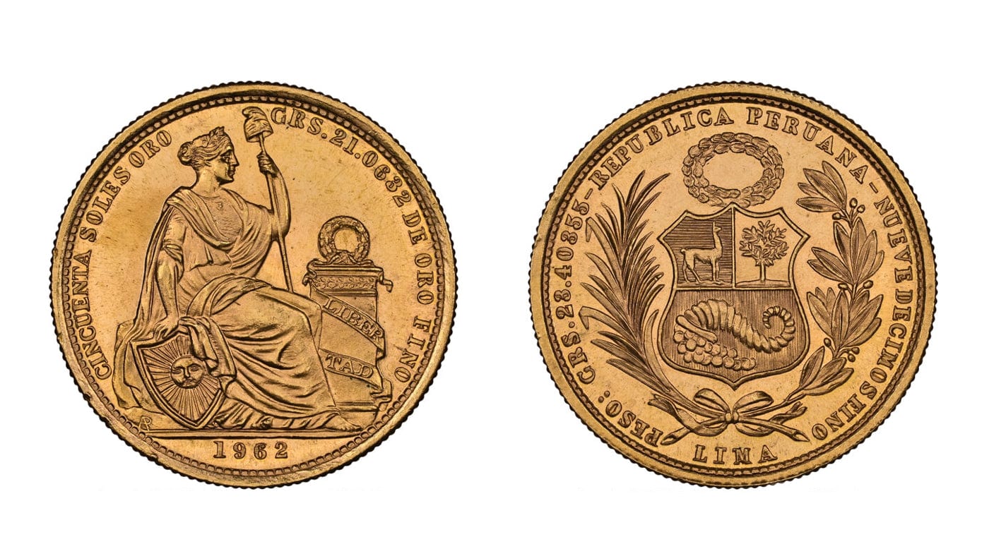 南米ペルーを代表する大型金貨「ペルー 100ソル金貨」、その特徴とは