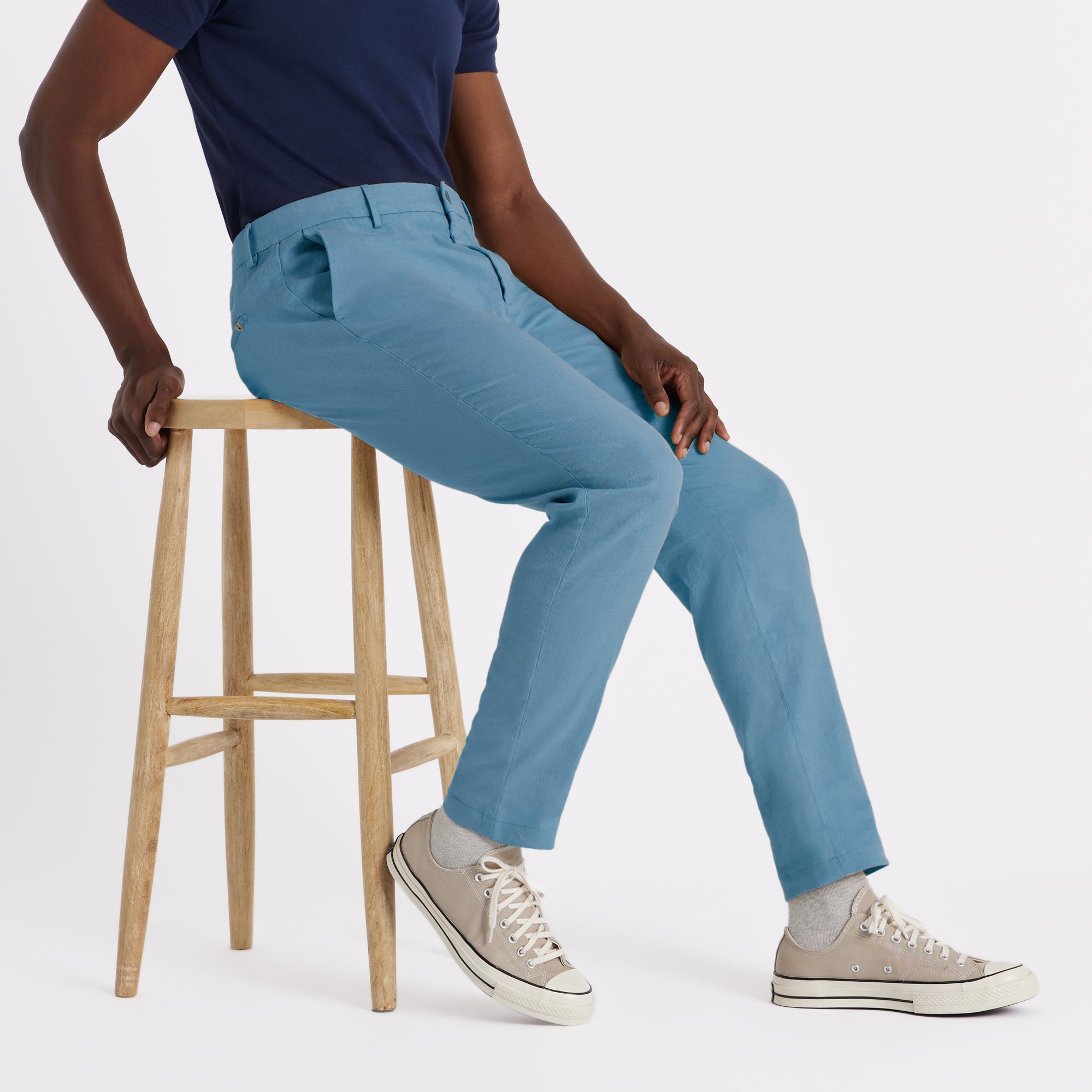 Aegean Blue - Sharps Everyday Men's Custom Fit Chino Pants - SPOKE