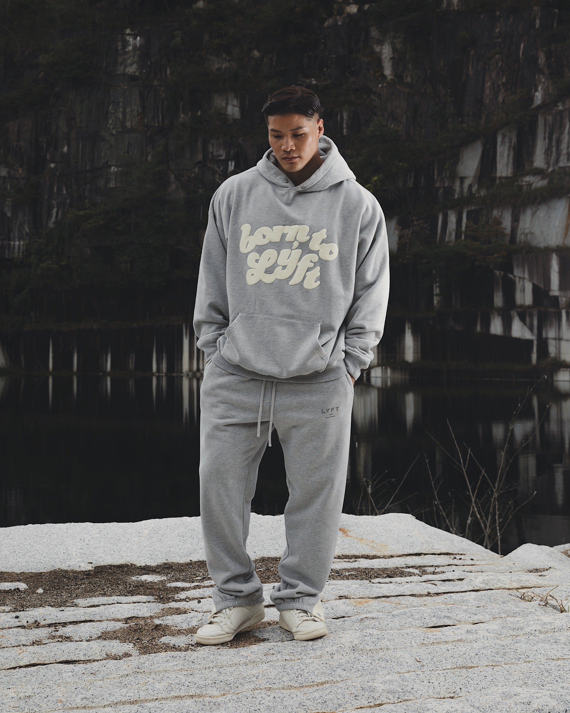 Old Born To LÝFT Hoodie - Grey