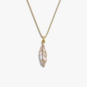 Mother of Pearl Feather Necklace – Awe Inspired