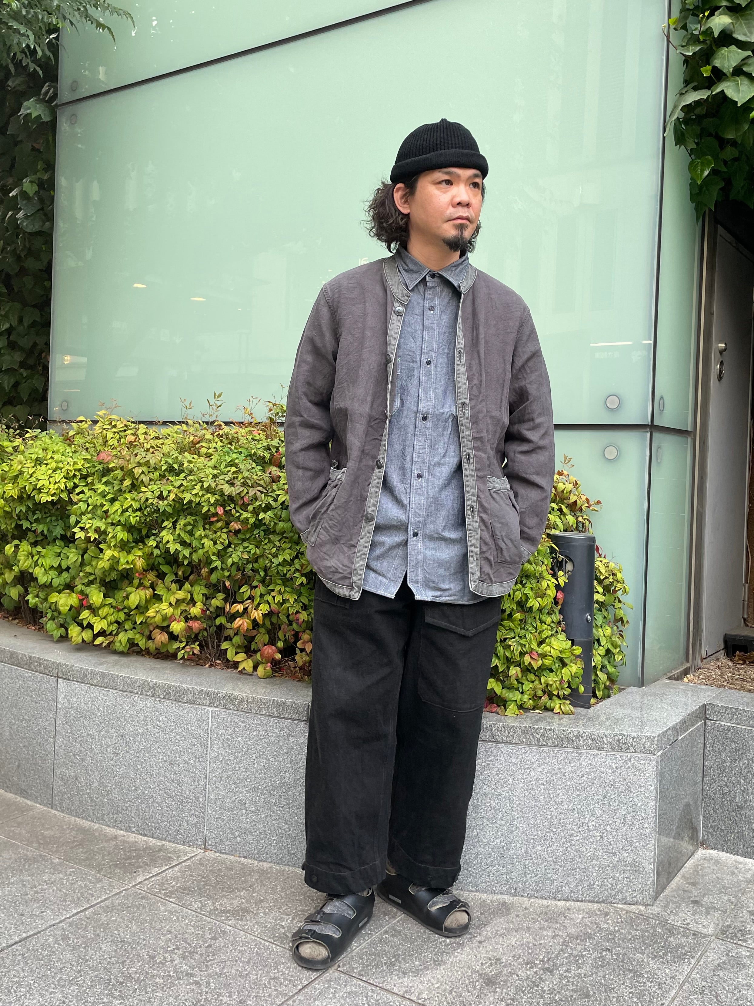 着心地と風合いの両立》FRENCH WORK JACKET - LINEN PIN OX