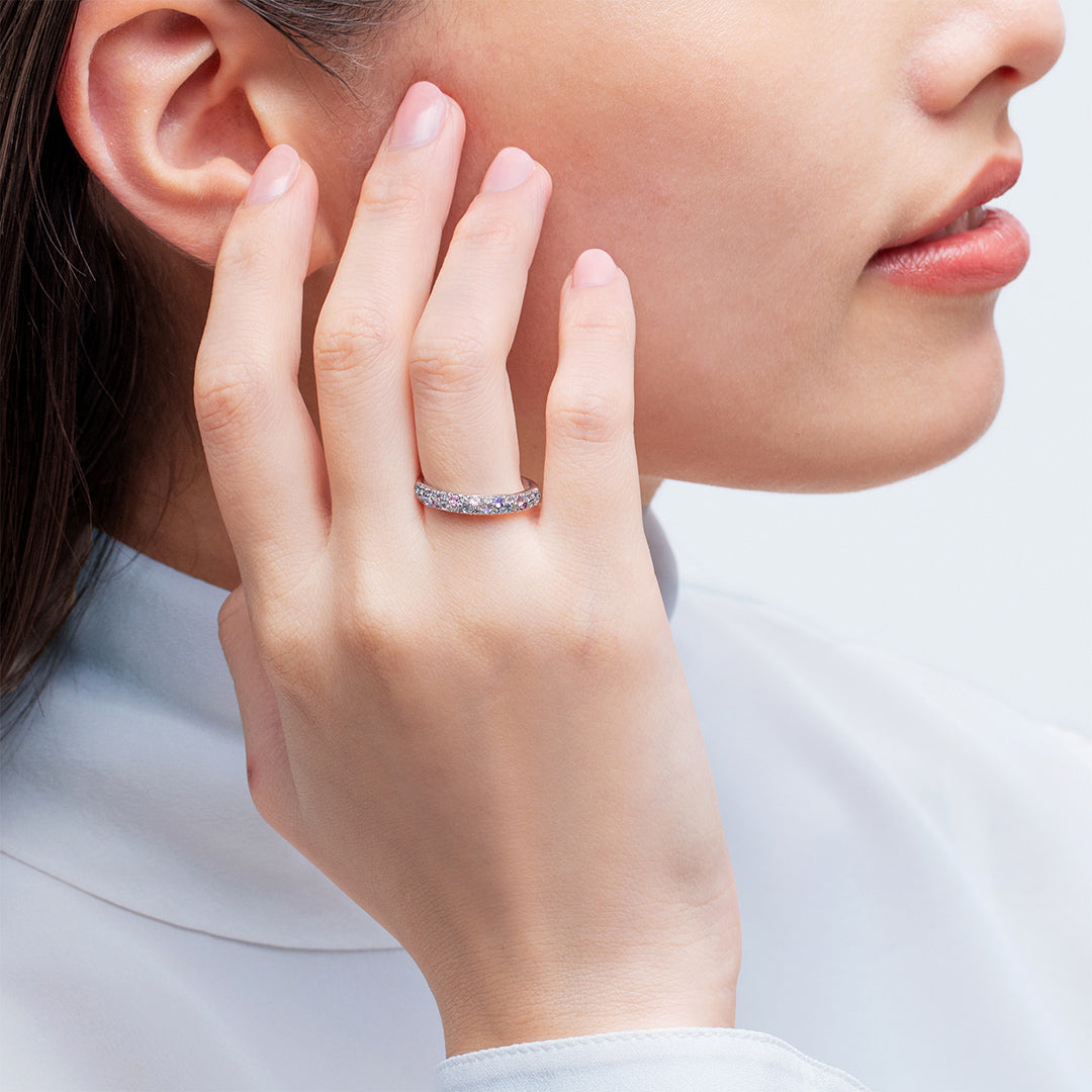 マルチカラージュエル K10/K18/PTリング・スノールナブーケS