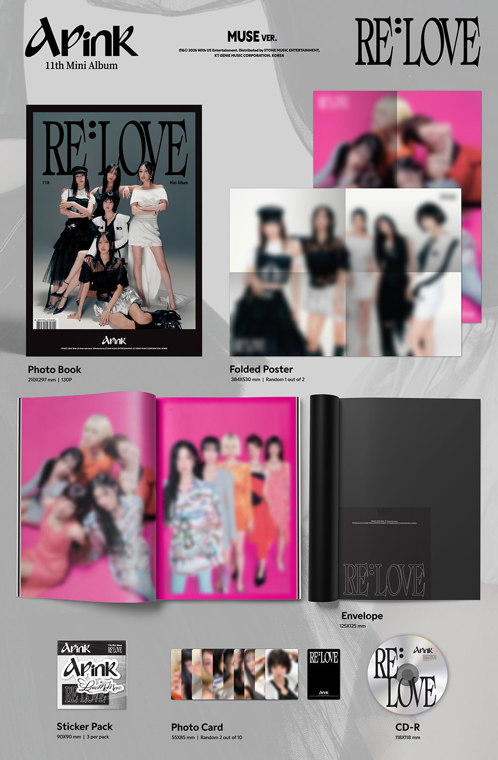 Apink (에이핑크) 11th Mini Album - [RE : LOVE] (+EXCLUSIVE