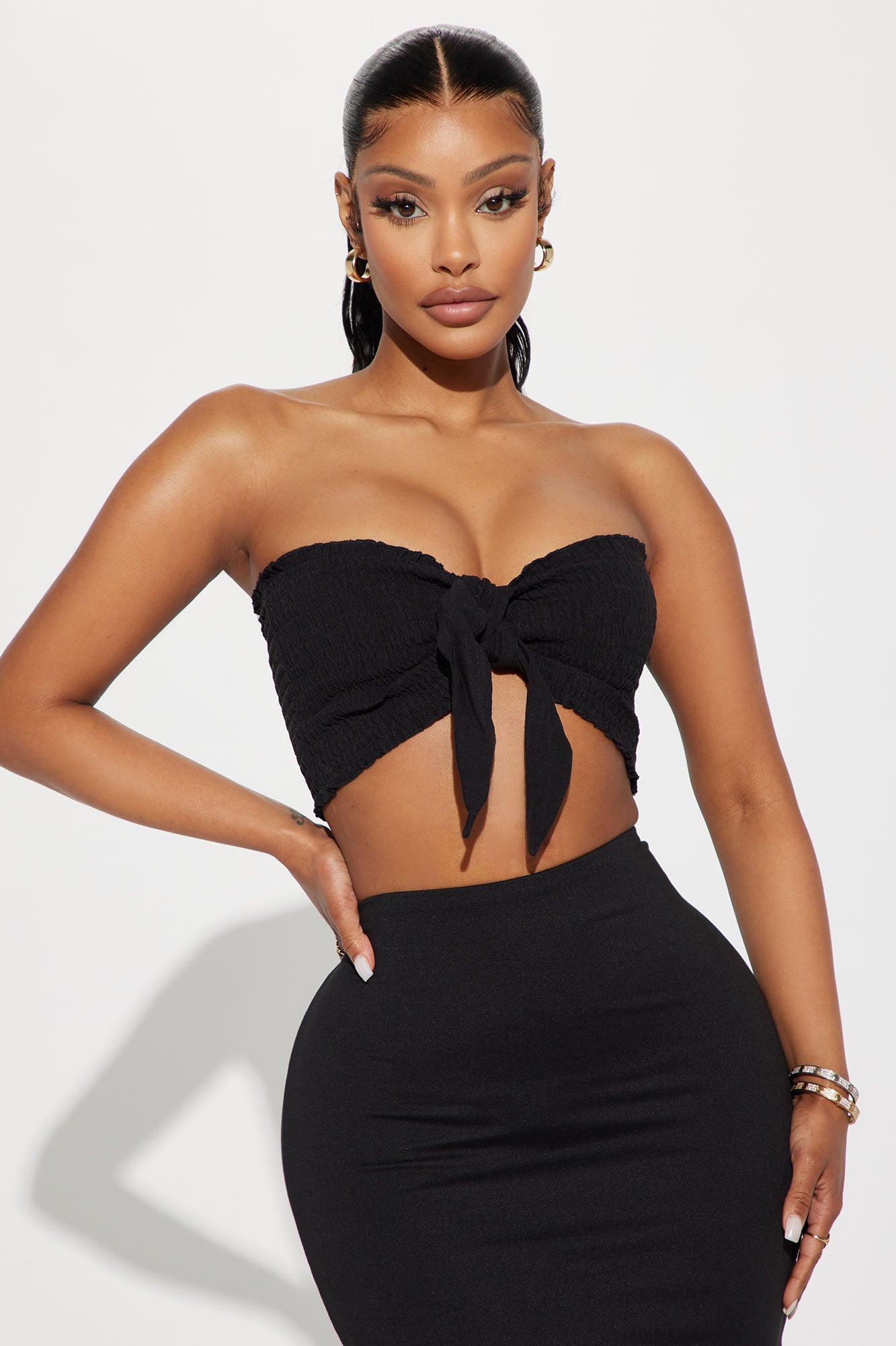 Simplistic Linen Tube Top - Black | Fashion Nova