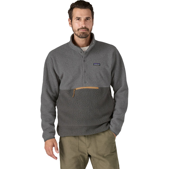 Patagonia Men's Seabird Grey Microdini 1/2-Zip Fleece Pullover