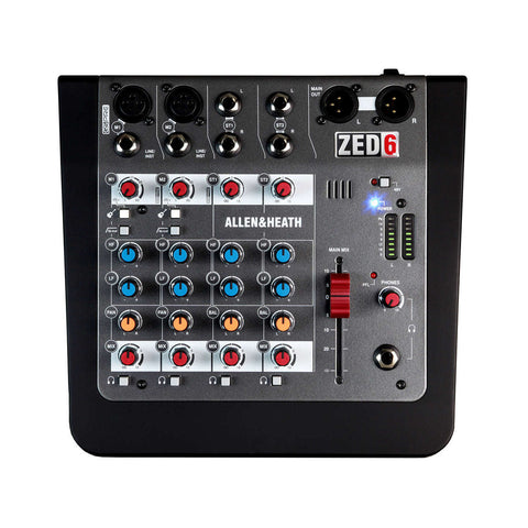 Allen & Heath ZED-6FX Compact 6 Input Mixer with FX