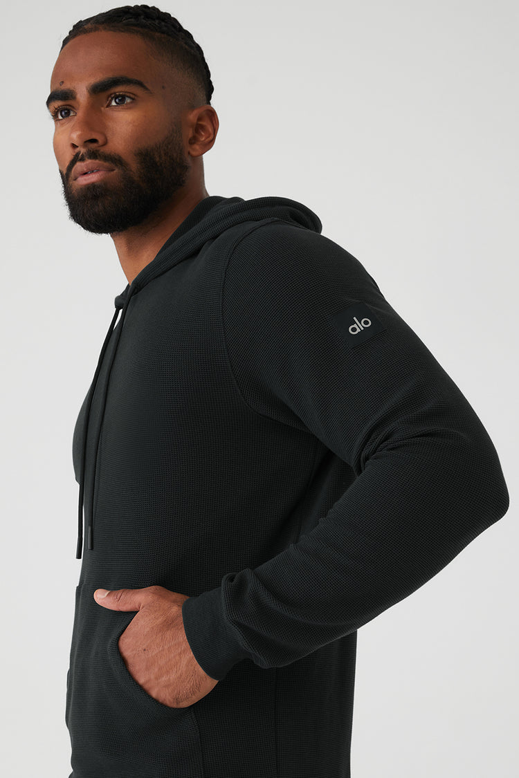 Micro Waffle Fast Break Hoodie - Black | ALO