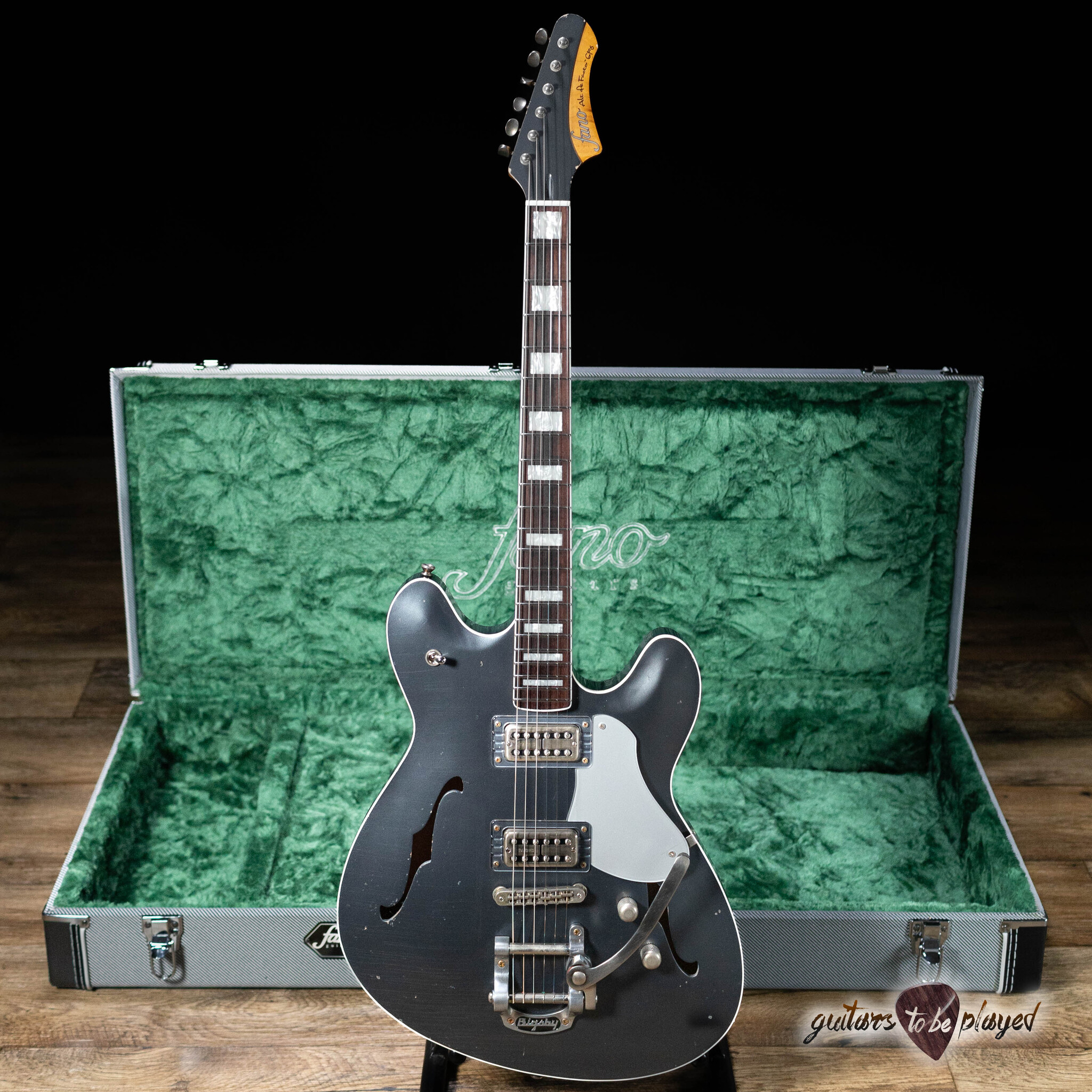 Fano GF6 Alt de Facto TV Jones Classic Bigsby Guitar – Charcoal