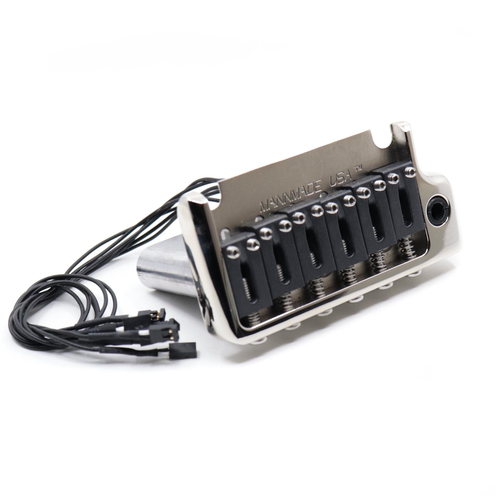 MannMade USA 2-Post Tremolo Bridge - Piezo - Nickel - John Mann's