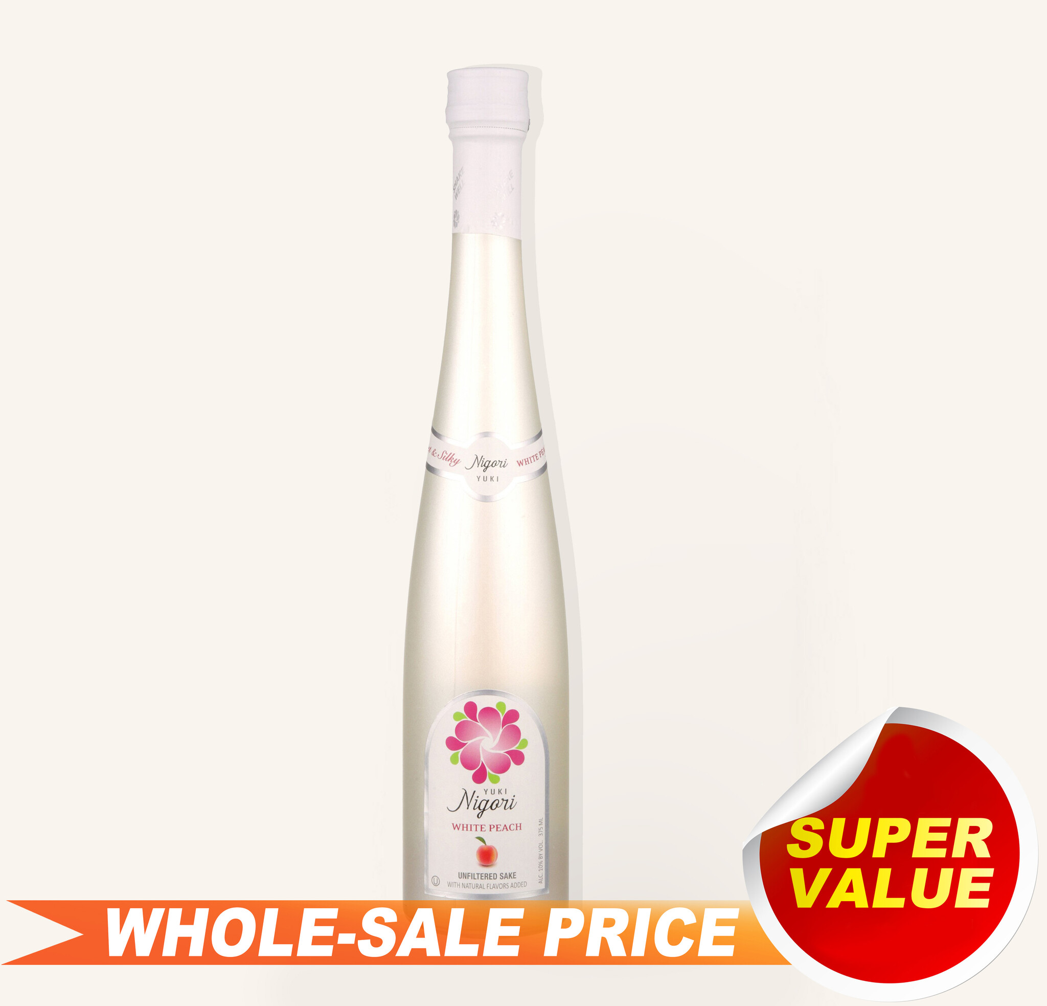 Yuki Nigori White Peach Sake 375ml $9 - Uncle Fossil Wine&Spirits