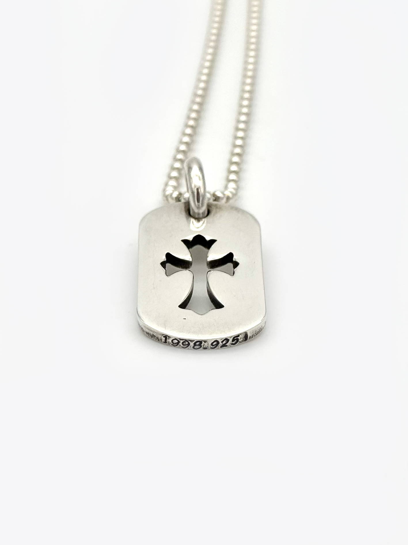 Small Cross Cut Out Dog Tag | Savethechrome Shop