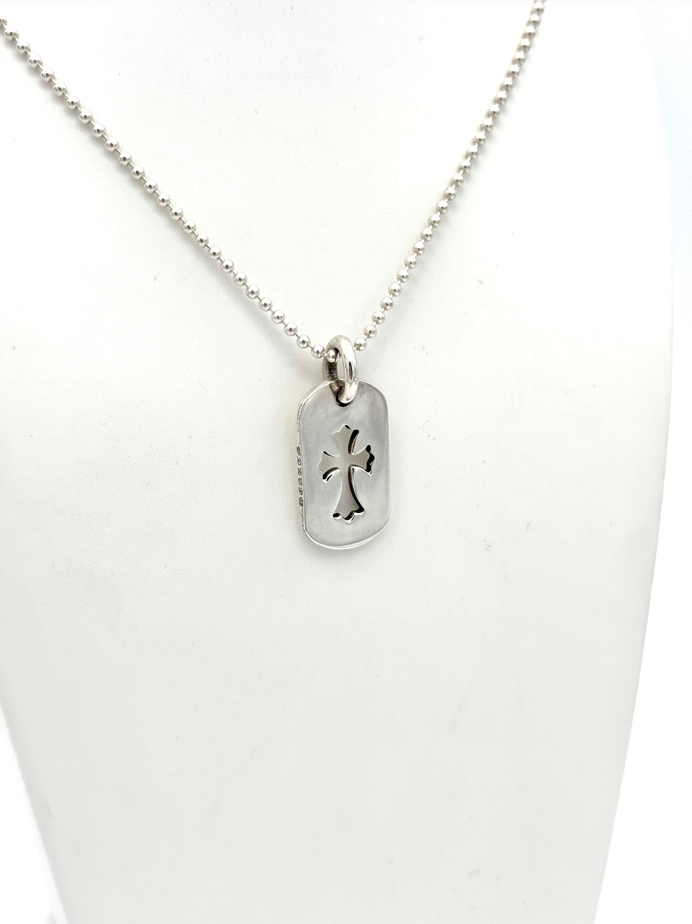 Small Cross Cut Out Dog Tag | Savethechrome Shop