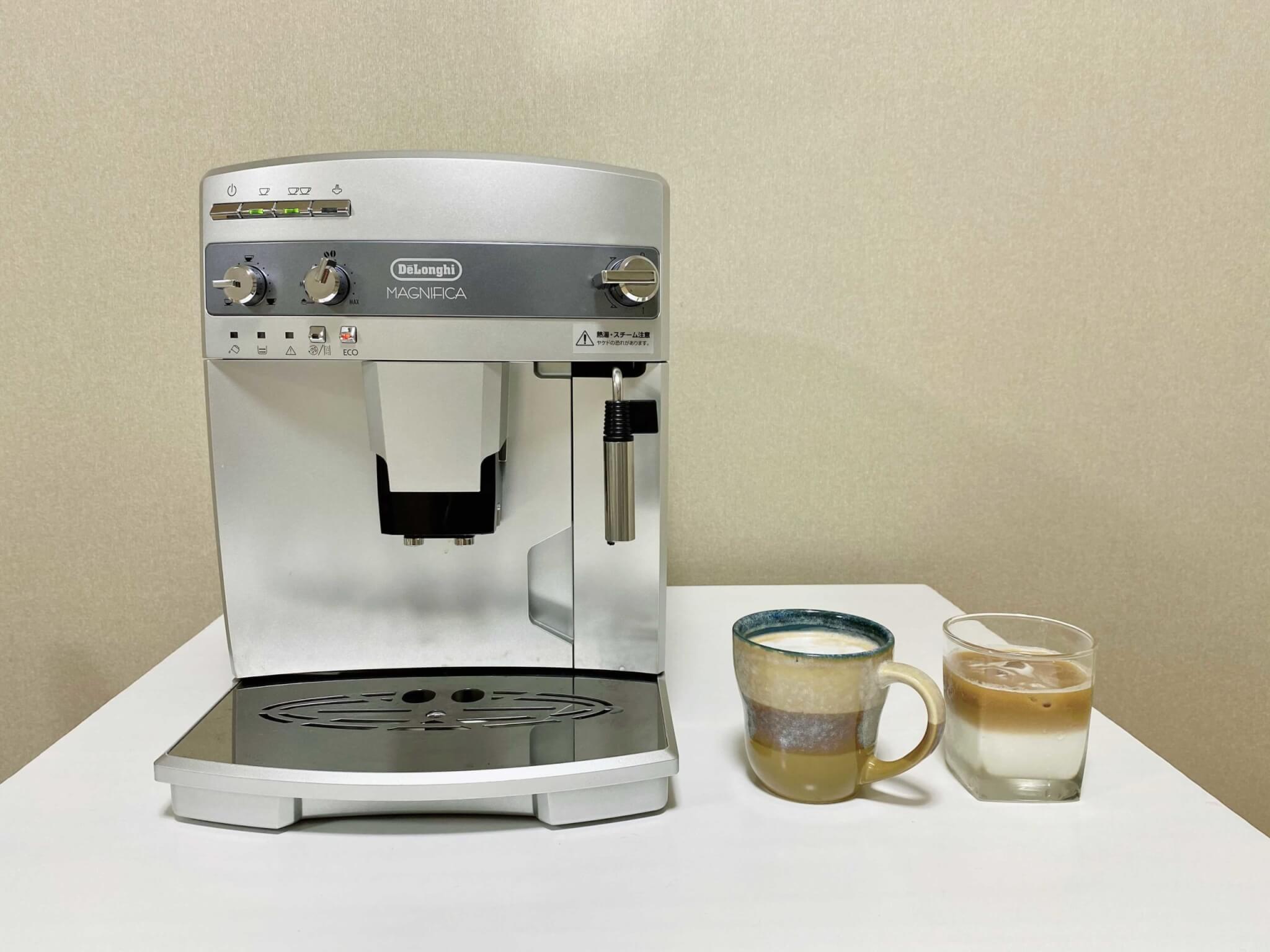 デロンギ「マグニフィカ ESAM03110」で家カフェ体験レビュー！簡単操作