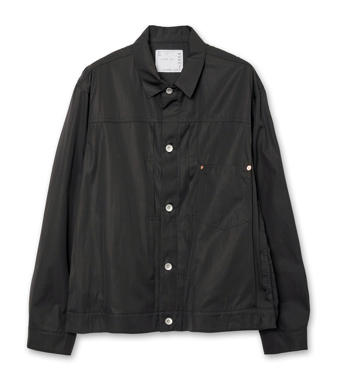 サカイ - sacai | Cotton Poplin Shirt Jacket-Black-2の通販 | RESTIR