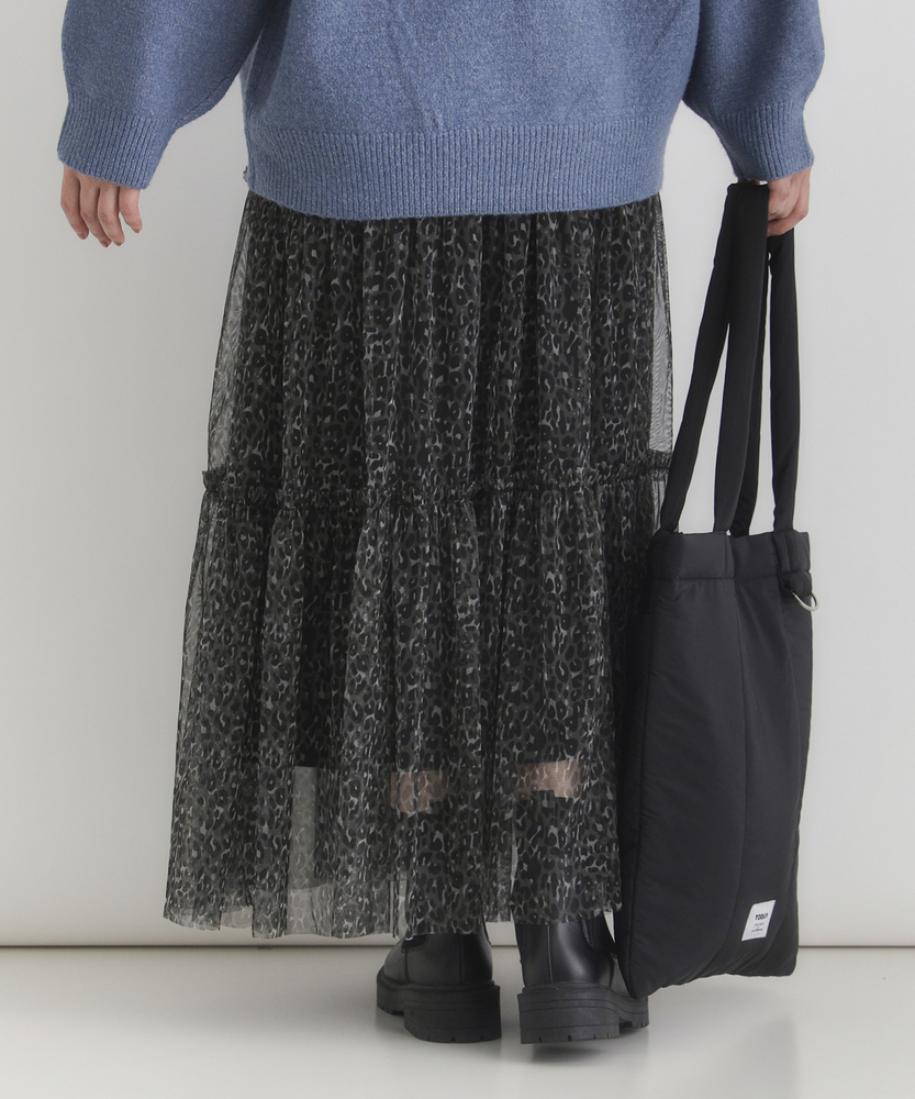 レオパード柄チュールスカート(M ブラウン): スカート｜Right-on公式