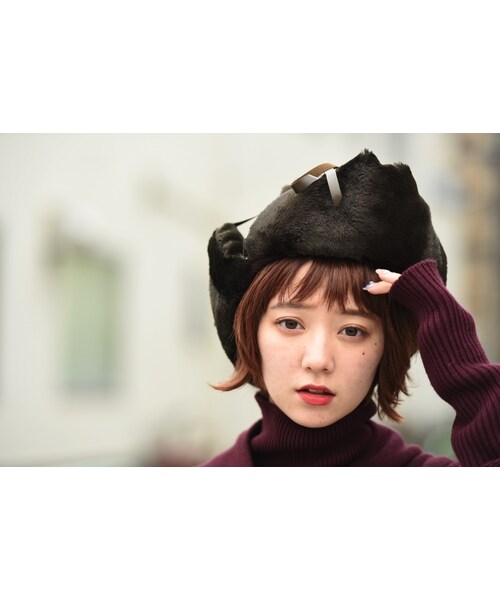 Edwina Horl（エドウィナホール）の「Edwina Horl ロシアン帽 dark
