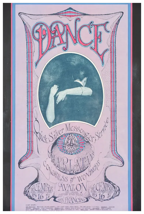 Original 1967 Poster - Dance - Quicksilver Messenger Service