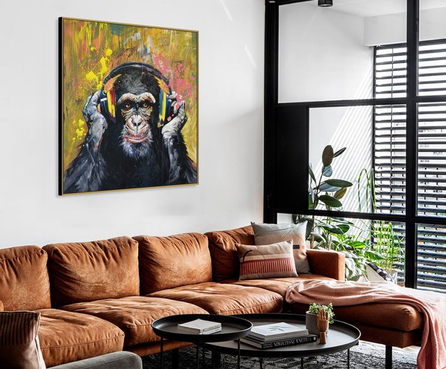 スペイン ファンキーな猿のアート ポップアート 動物の絵画