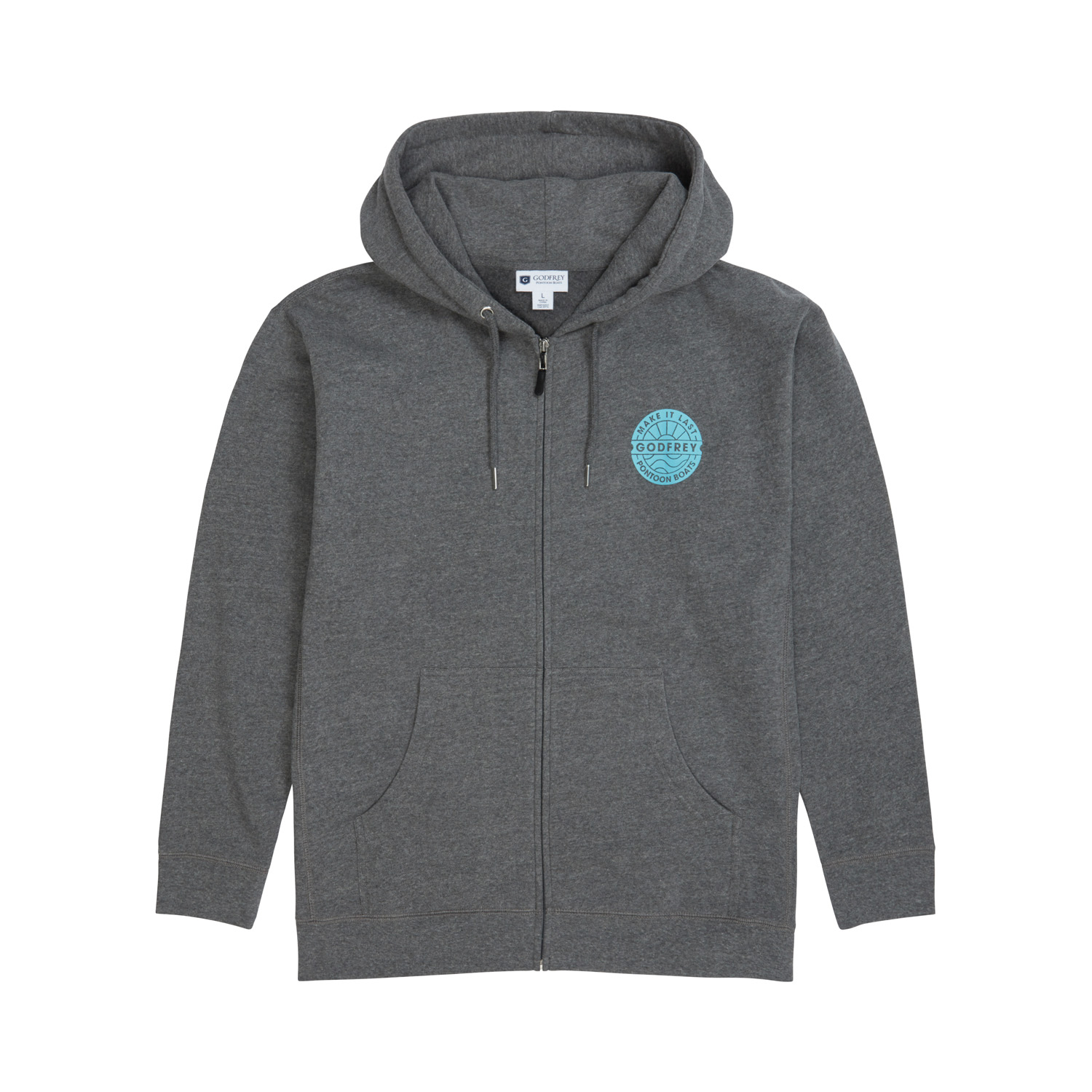 Men's Stamp Hoodie, Gray | Godfrey Pontoon