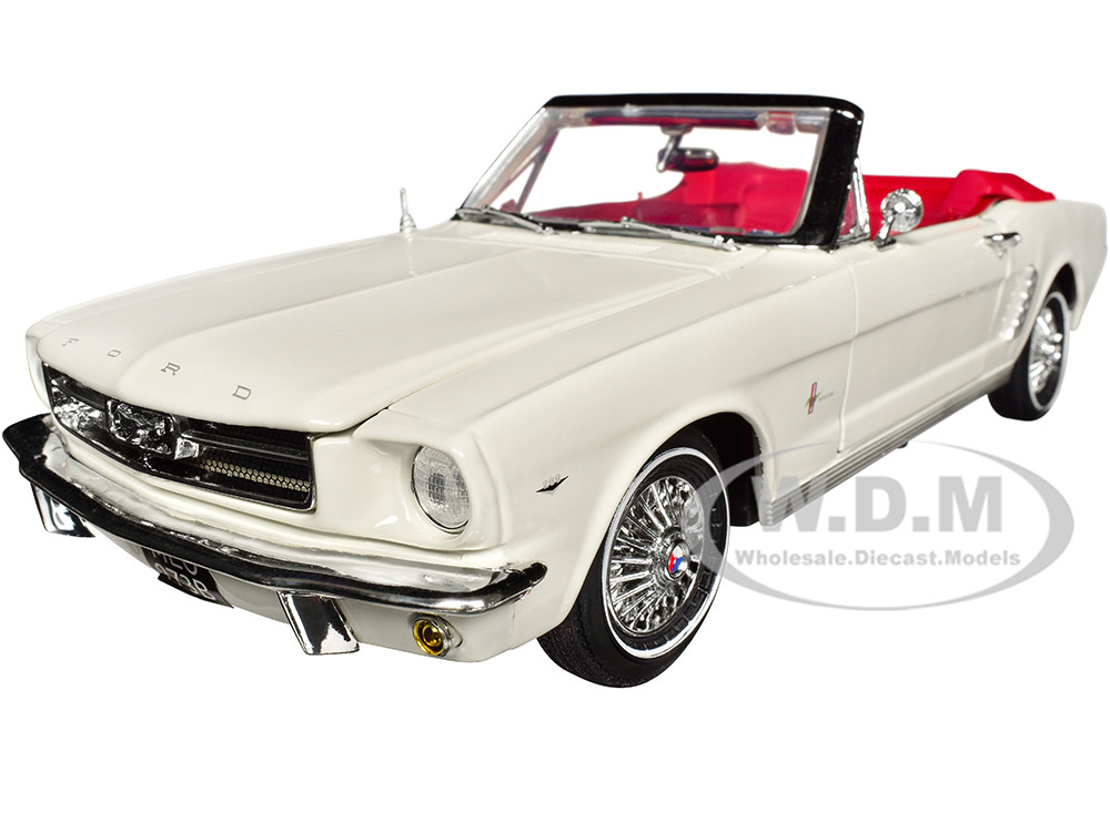 1964 1 2 Ford Mustang Convertible White with Red Interior James