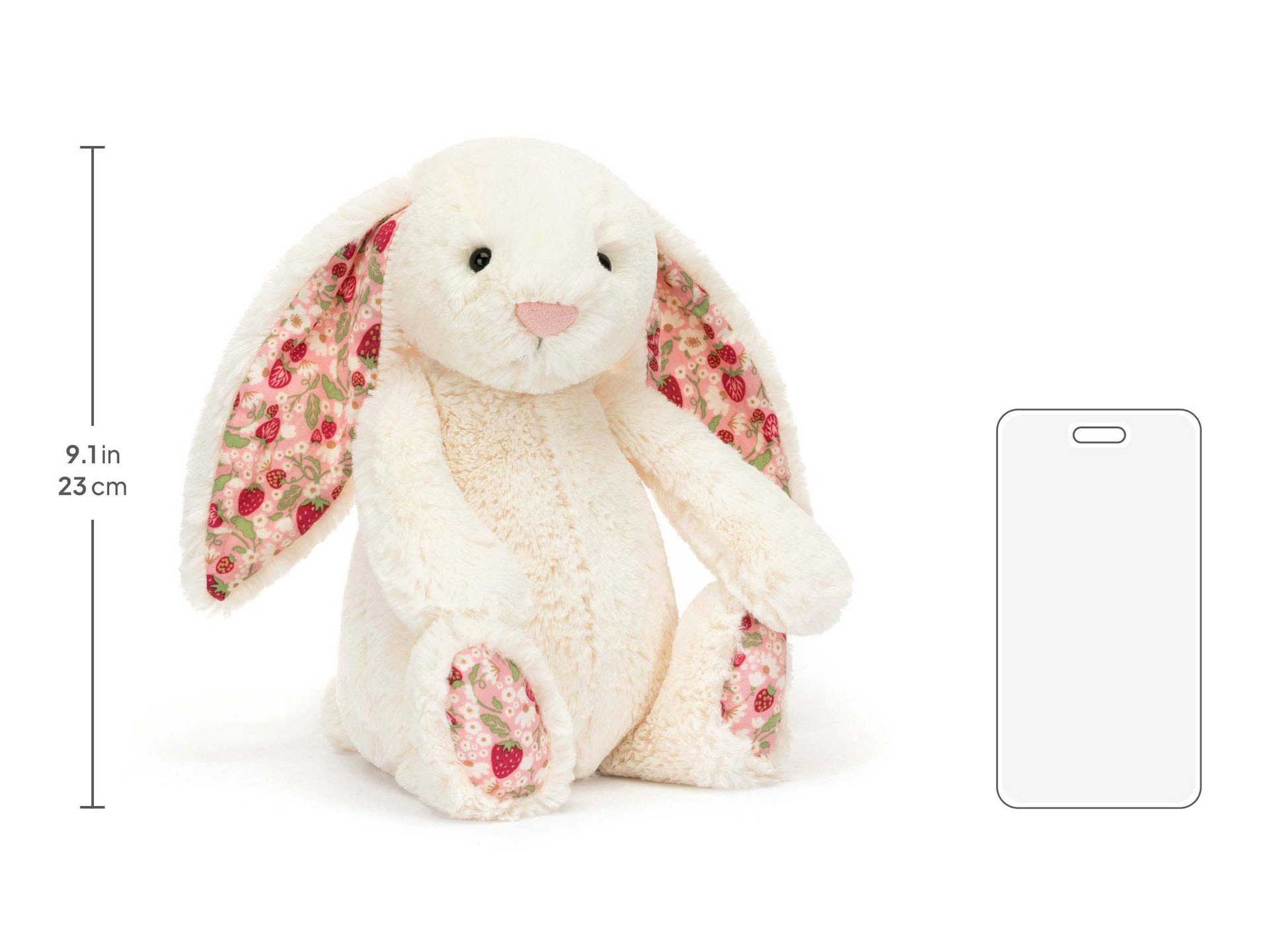 Blossom Cream Bunny 'Berry' - Official Jellycat