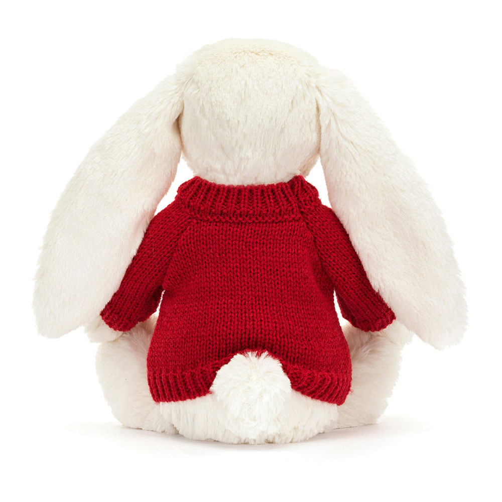 Bashful Twinkle Bunny with Personalized Red Jumper - Official Jellycat