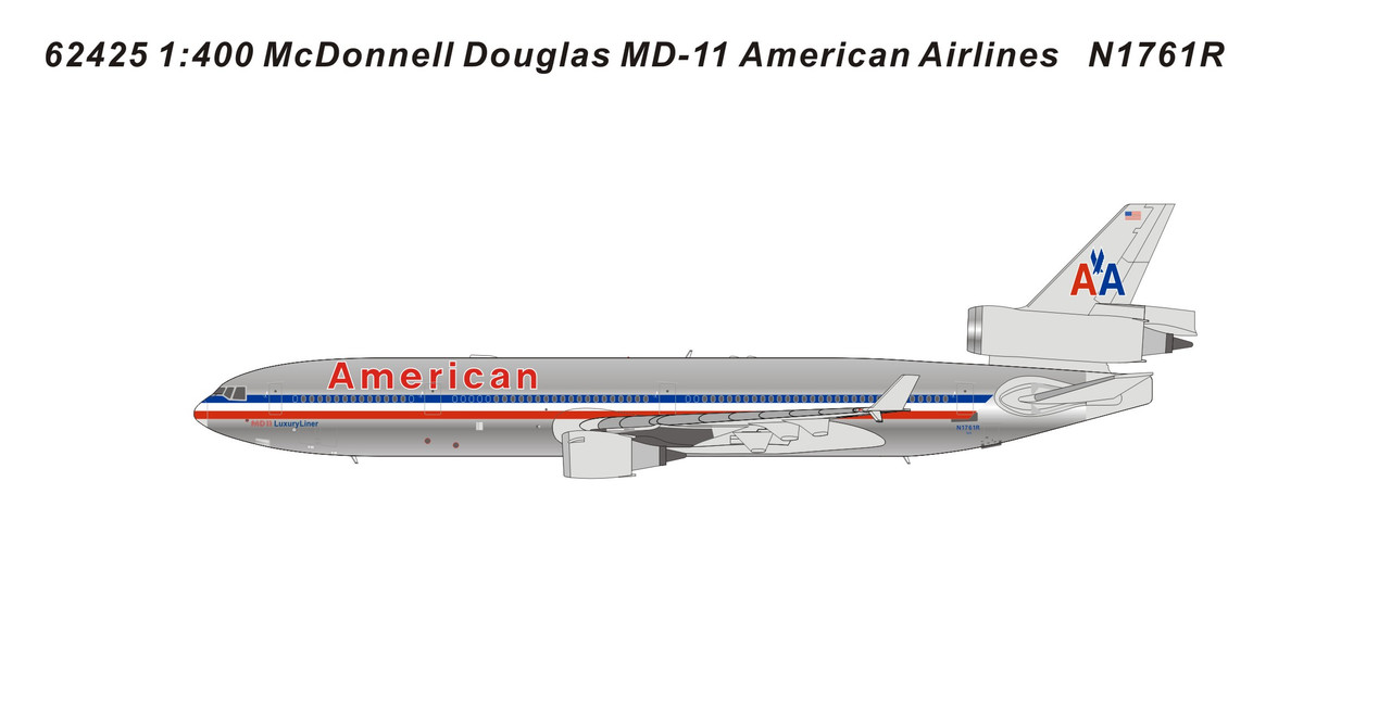 Panda Models American Airlines MD-11 N1761R 62425 1:400