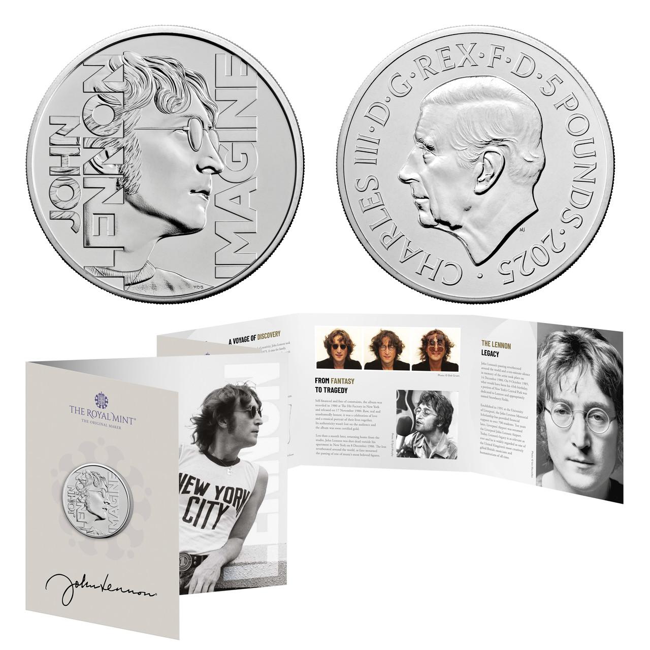 2025 Official Royal Mint John Lennon Icon of Peace £5 Brilliant