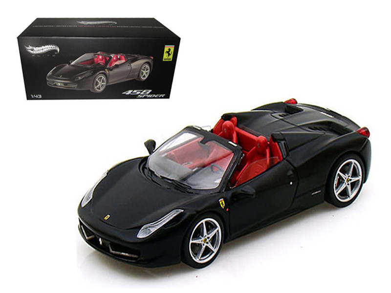 Ferrari 458 Italia Spider Black Elite Edition 1/43 Diecast Car