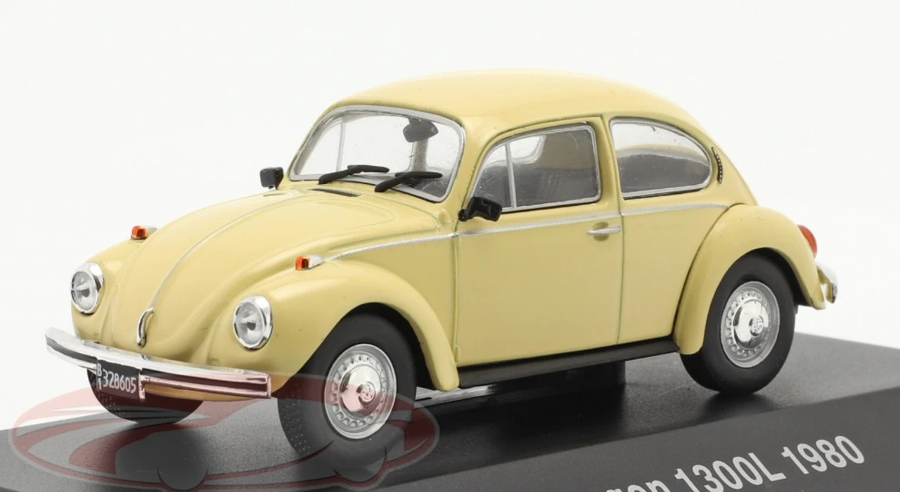 1/43 Altaya 1980 Volkswagen VW Beetle 1300L (Light Yellow) Car
