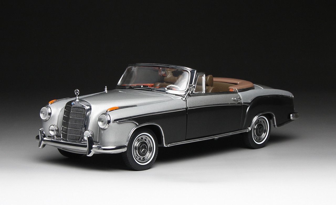 1/18 Sunstar 1960 Mercedes-Benz 220 SE 220SE Cabriolet (Silver
