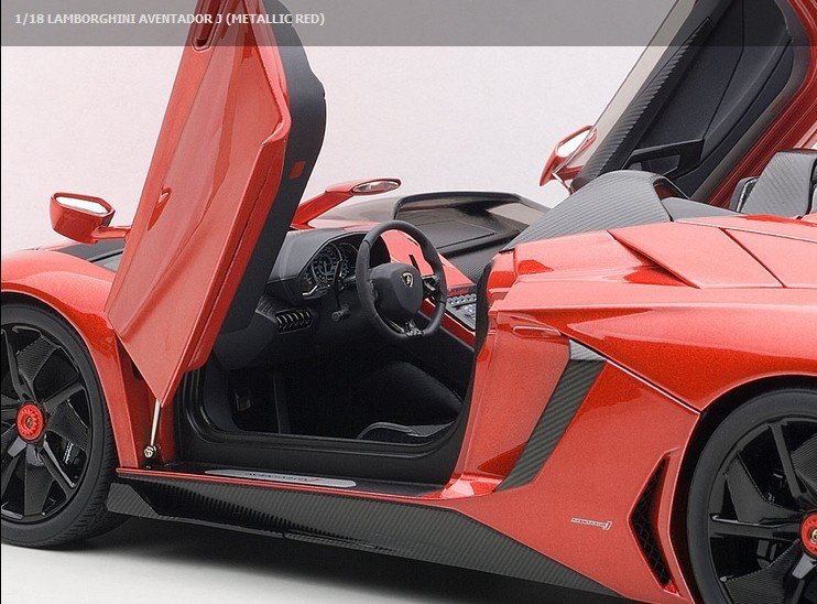 1/18 AUTOart LAMBORGHINI AVENTADOR J METALLIC RED DIECAST CAR