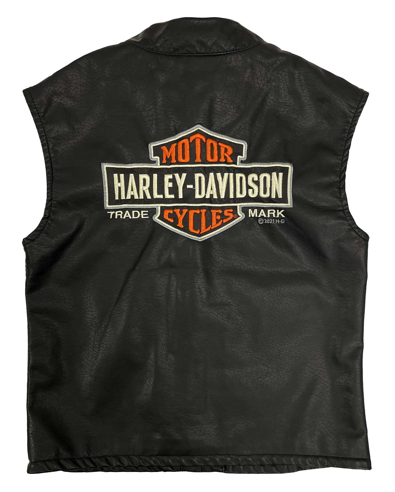 Harley-Davidson® Big Boys' Embroidered Patches Snap Faux Leather