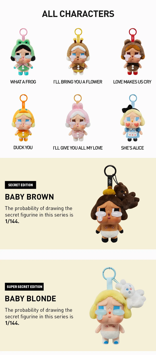 Crybaby Crying Again Series Vinyl Face Plush Series Blind Box