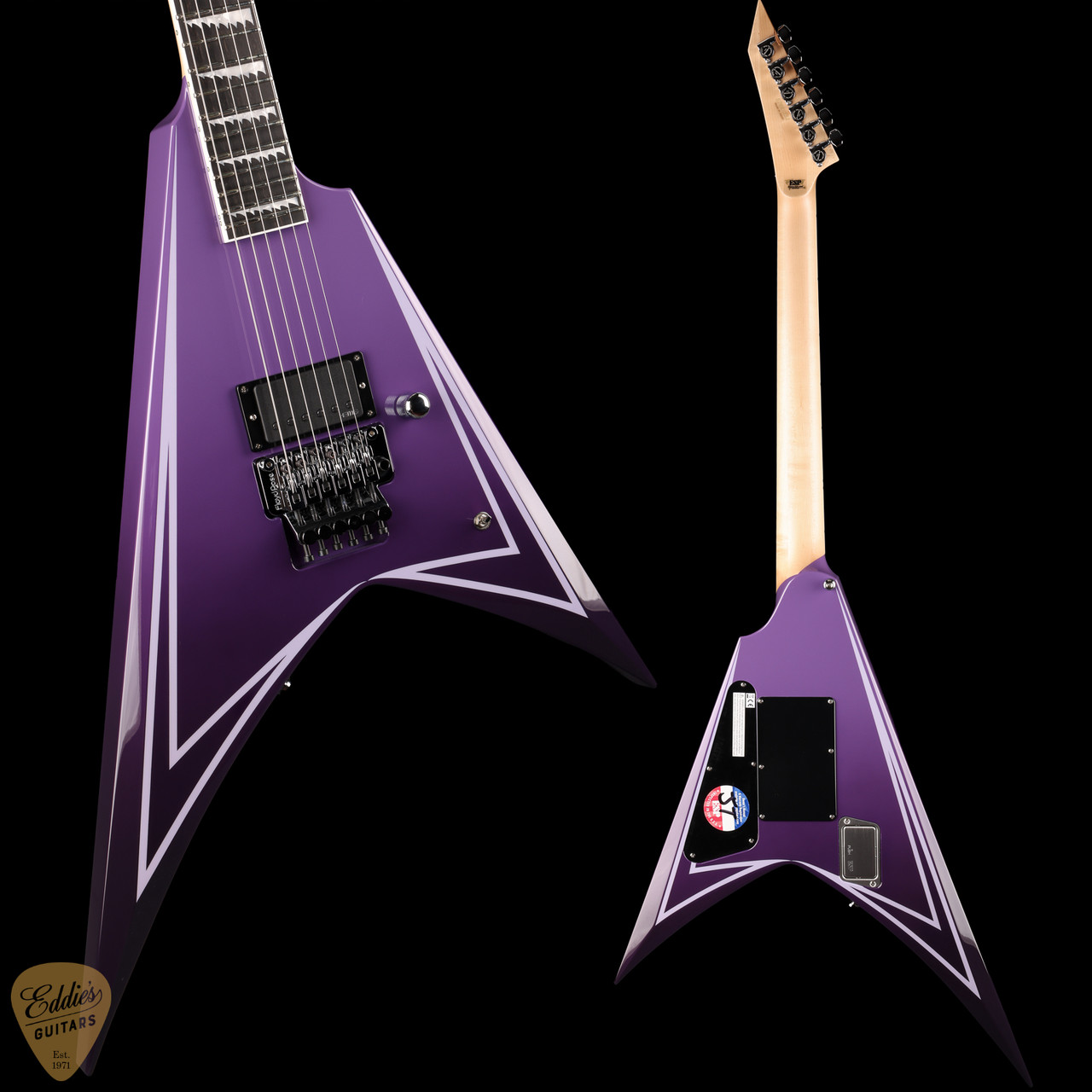 2023 - ESP Alexi Hexed Purple Fade w/Pinstripes - Eddie's Guitars