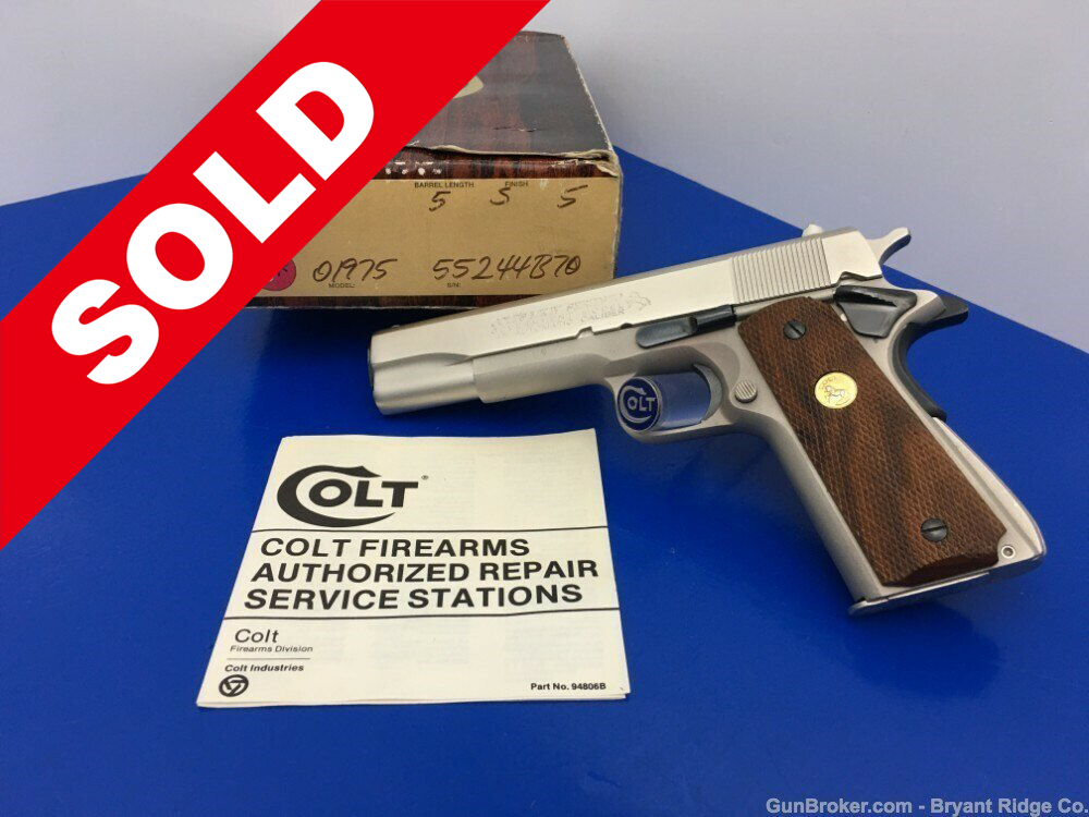 Colt Government Series 70 MKIV *RARE SATIN NICKEL FINISH* LNIB
