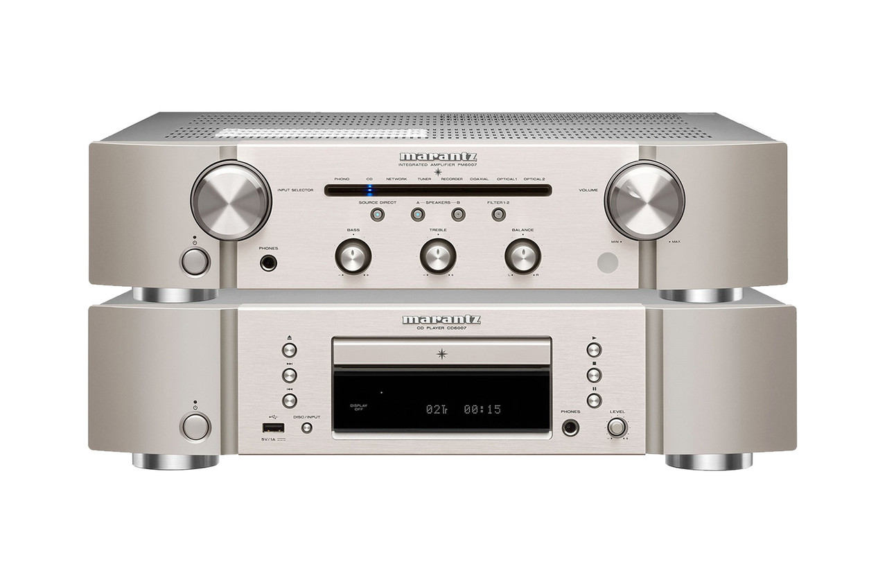 Marantz PM6007 & CD6007 (Silver) | Stereo Amplifier & CD Player