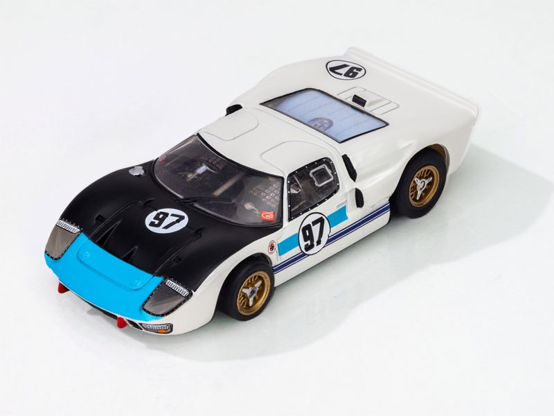 AFX Ford GT40 MKII 1966 Daytona #97 White/Black/Blue Mega G+ HO