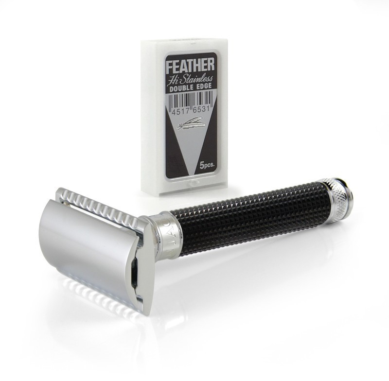 Edwin Jagger DE3DBC15bl Safety Razor - 3D Laser Black Chrome