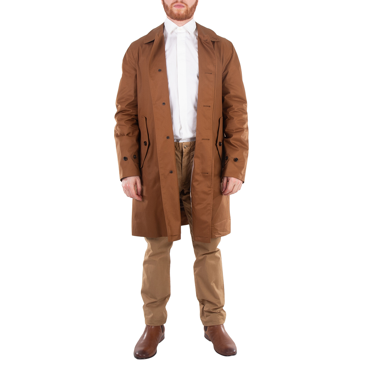 Burberry Men's Dark Birch Brow Clapham Cotton Gabardine