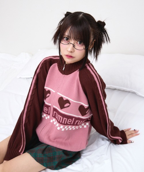 RUMNEL: | ハートジップニットブルゾン / heart zip knit blouson
