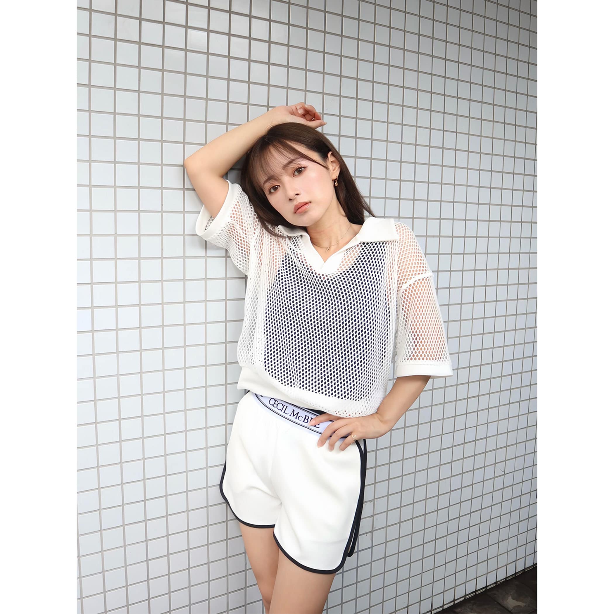 サイドラインショートパンツ｜REVIVAL LOGO LINE｜CECIL McBEE(セシル