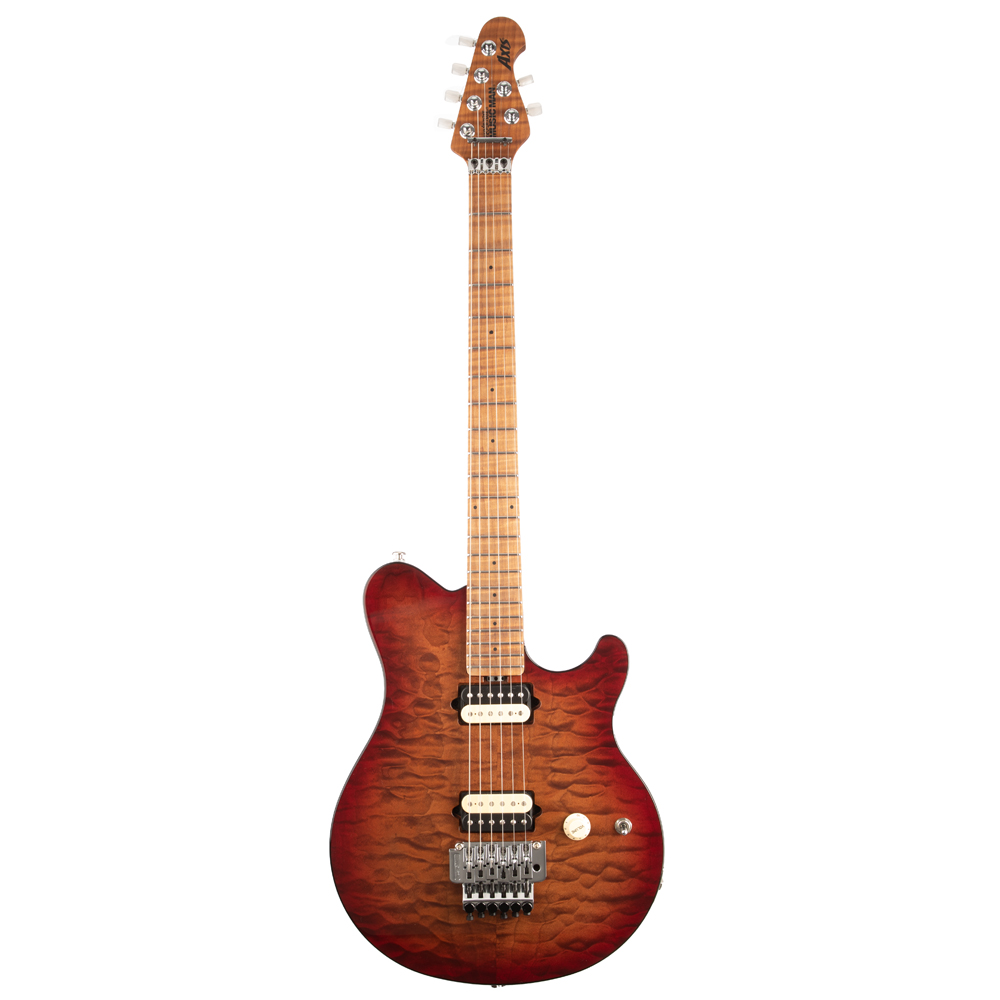 Music Man Quilt Maple Axis Electric Guitar - Roasted Amber – Chuck