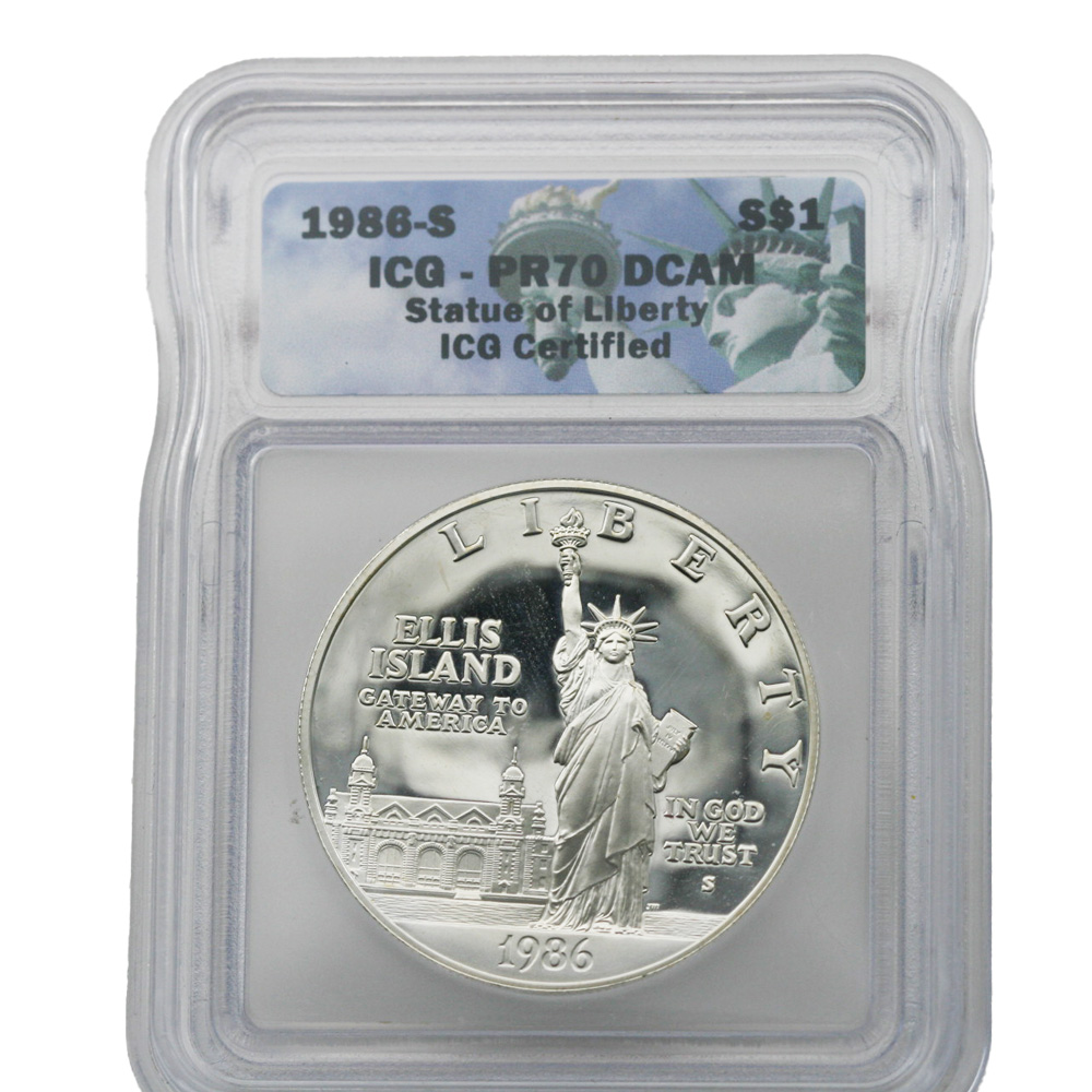 1986-S $1 Statue of Liberty ICG PR70 DCAM - CV Coins & Collectables