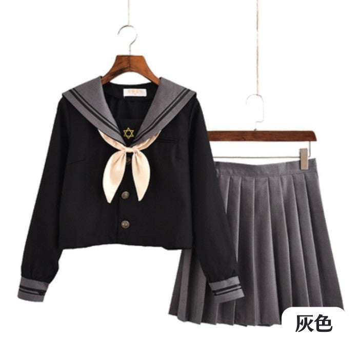 佐世保軍需部　セーラー服　　上下 セーラー服上下+リボンセット<2>◇セーラー服 学生服 S、M、L