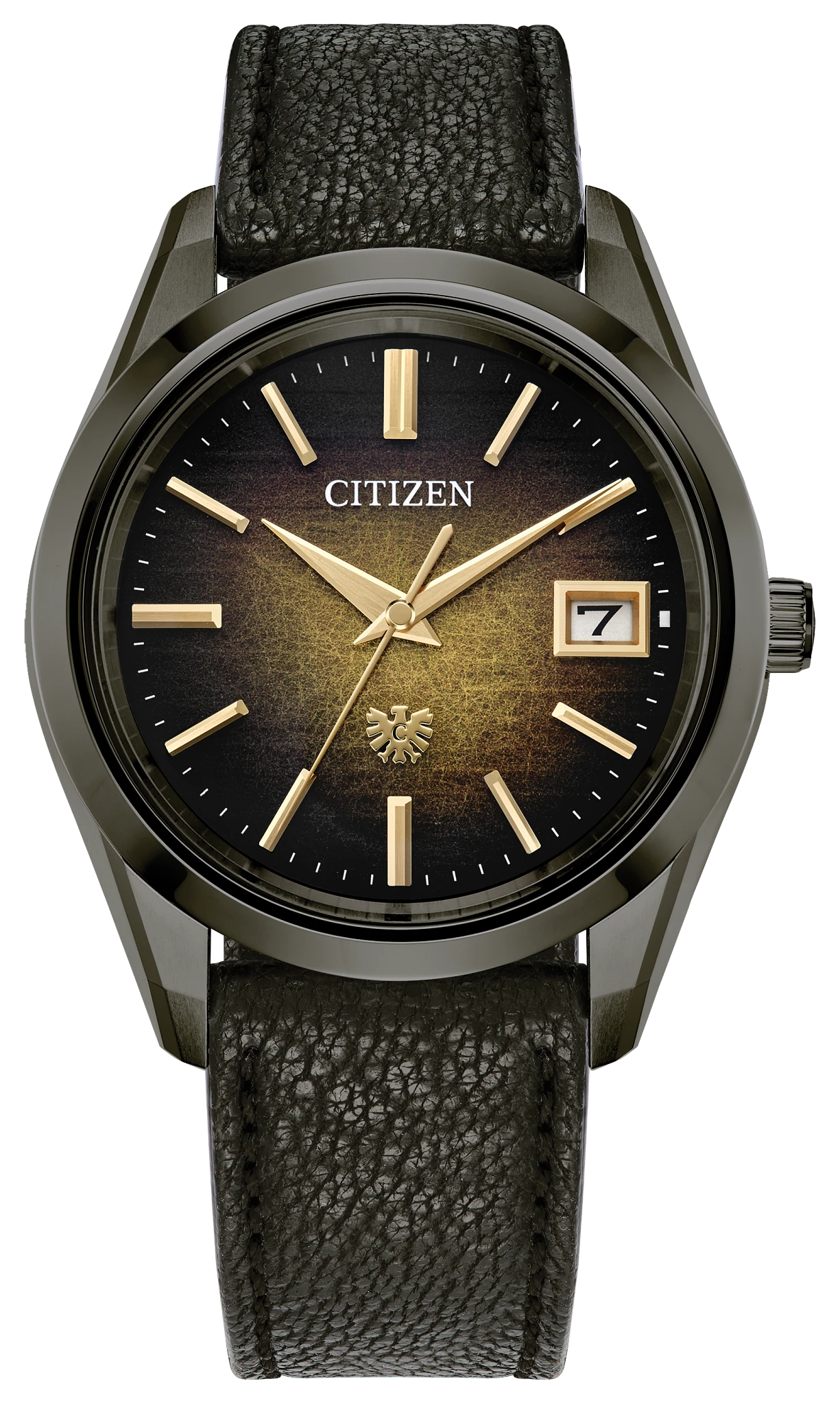 The CITIZEN Brown Dial Leather Strap AQ4106-18X | CITIZEN