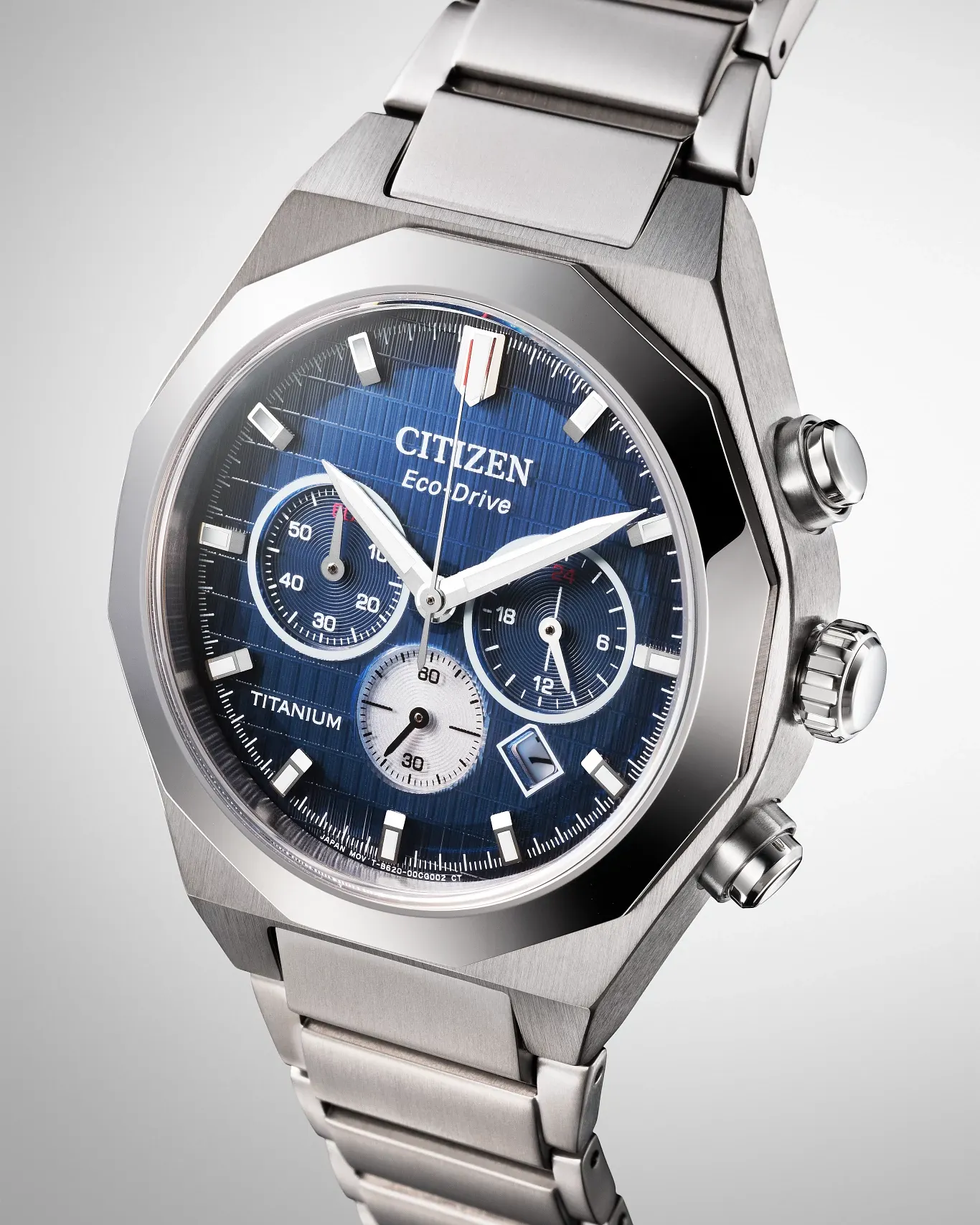 Zenshin Senkei Blue Dial Super Titanium Bracelet CA4691-59L | CITIZEN