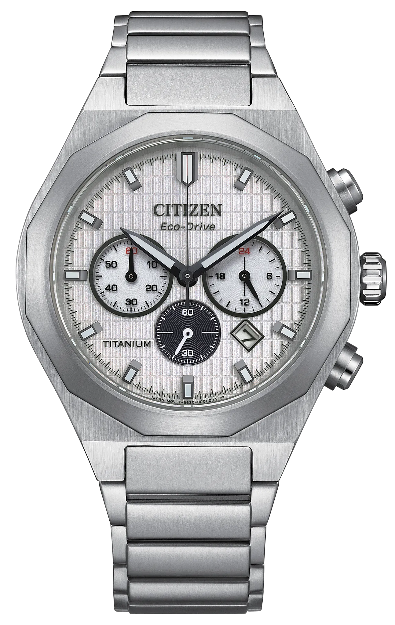 Zenshin Senkei White Dial Super Titanium Bracelet CA4690-51A | CITIZEN