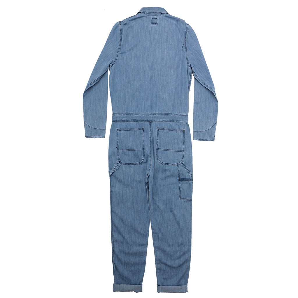6.0 oz. Lightweight Indigo Denim Jumpsuit/ Coverall - Med. Stone