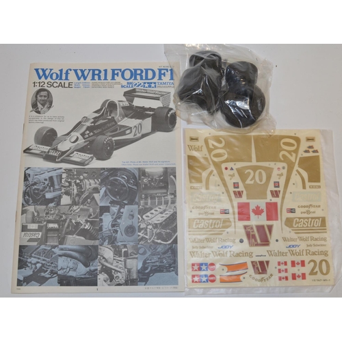 Tamiya 1/12 Wolf WR1 Ford F1 unstarted plastic model kit. All